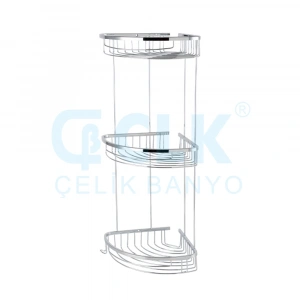 25-179 - DESTINA TRIPLE PORTE-ÉPONGE 22 * 22 CM CHROME