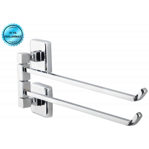 KU10-014 - PORTE-SERVIETTES PIVOTANT 2 PIÈCES CHROME