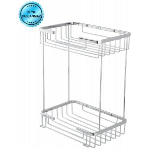 25-022 - TACİ İKİLİ KARE ŞAMPUANLIK 22X15 CM