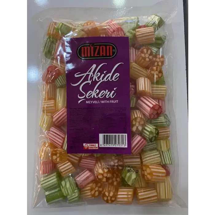 Akide Şekeri Meyveli 500gr