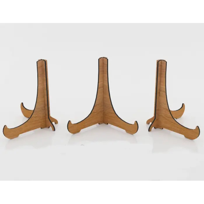 106x120mm Ahşap MDF Teşhir Ayağı – 3mm MDF Ürün Standı (6 Renk)