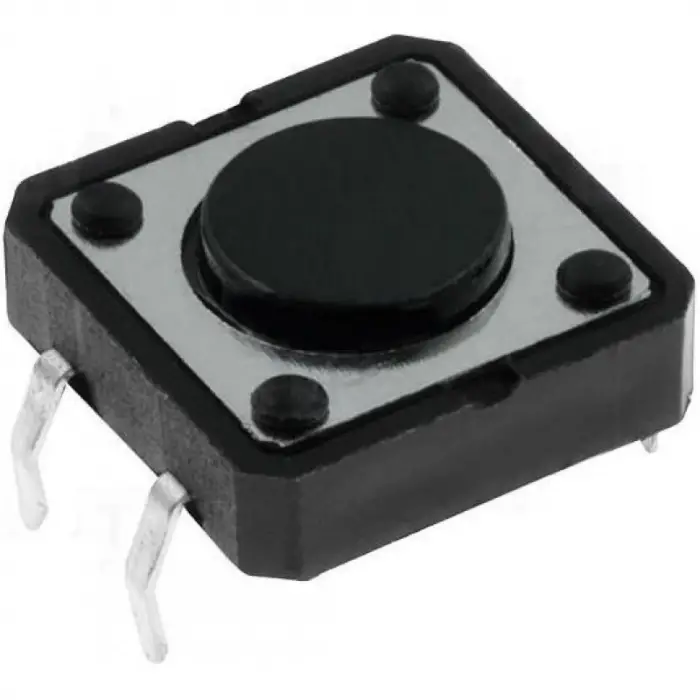 12x12x5mm Tactile Buton - 4 Pinli Geniş Yüzeyli Push Buton - PCB ve Breadboard Uyumlu