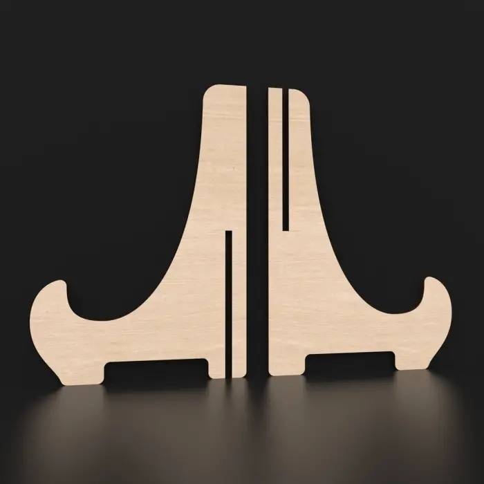 185x210mm Ahşap MDF Teşhir Ayağı – 3mm MDF Büyük Ürün Standı (6 Renk)