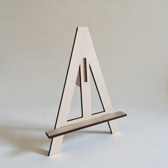 200x150mm Şövale Ahşap MDF Teşhir Ayağı – 3mm MDF Büyük Şövale Standı (6 Renk)