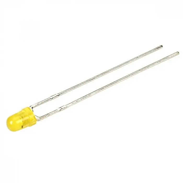 3mm Sarı LED - Yüksek Parlaklık - Standart Sinyalizasyon ve Durum Gösterge Diyodu
