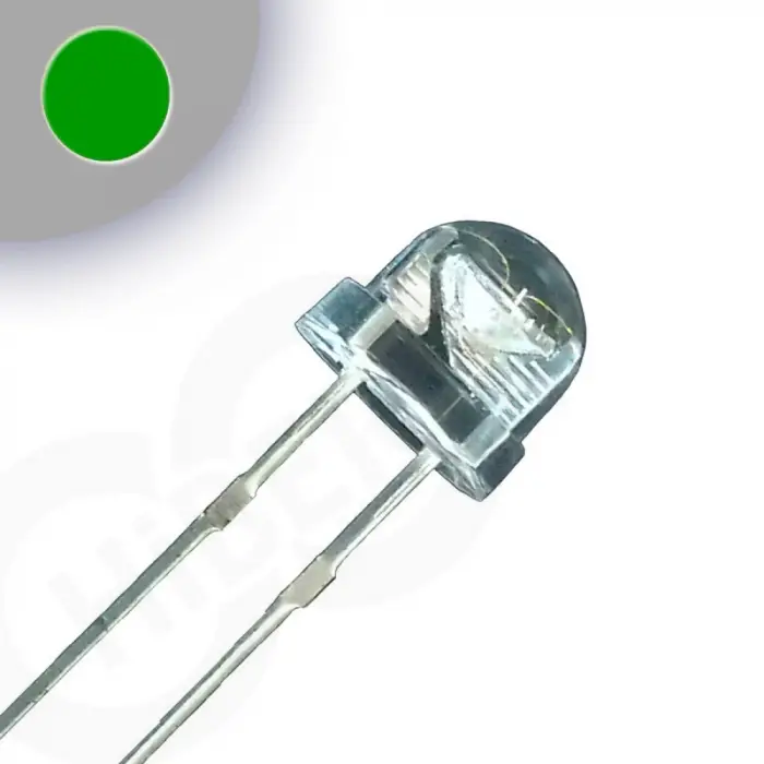 4.8mm Mantar LED - Yeşil - Geniş Açılı Gösterge ve Teknik Sinyalizasyon Diyodu