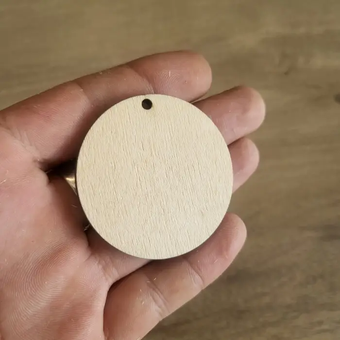 4mm Kavak Daire Anahtarlık Ölçü Seçimli Lazer Kesim