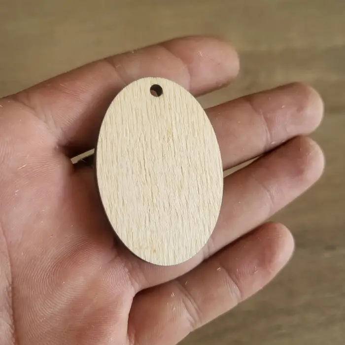 4mm Kavak Elips Anahtarlık Ölçü Seçimli Lazer Kesim