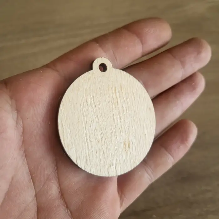 4mm Kavak Kulplu Anahtarlık Ölçü Seçimli Lazer Kesim