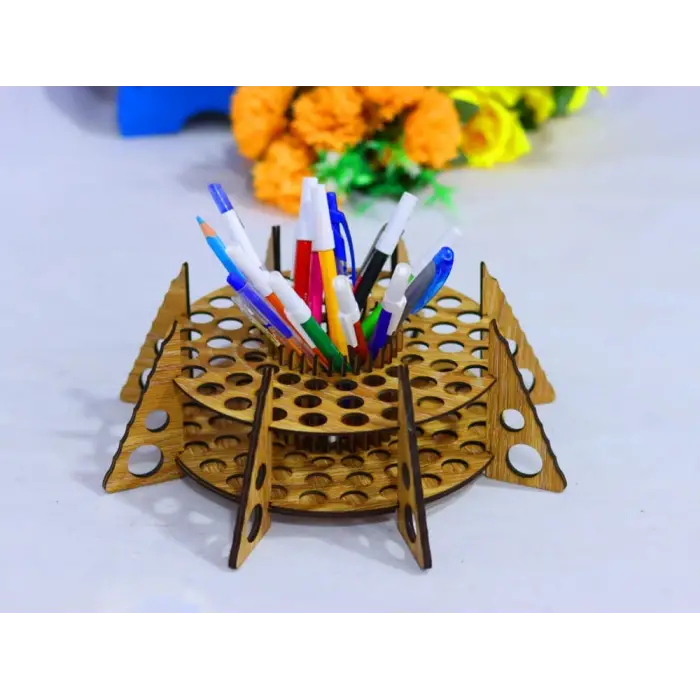 Ahşap Kalemlik Fırça tutucu