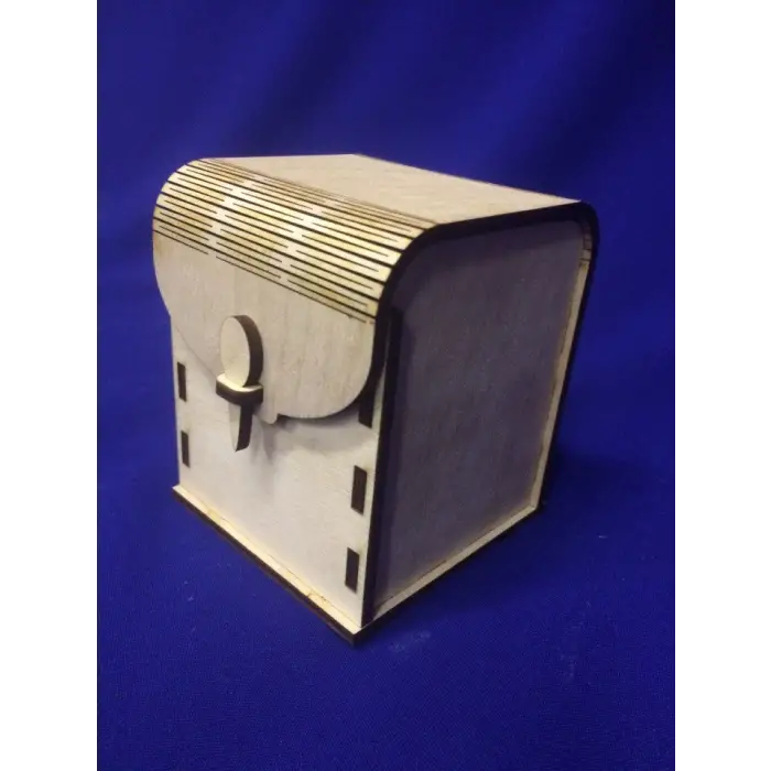 Açılır Kapaklı Ahşap MDF Organizer Kutu 100x100x80mm