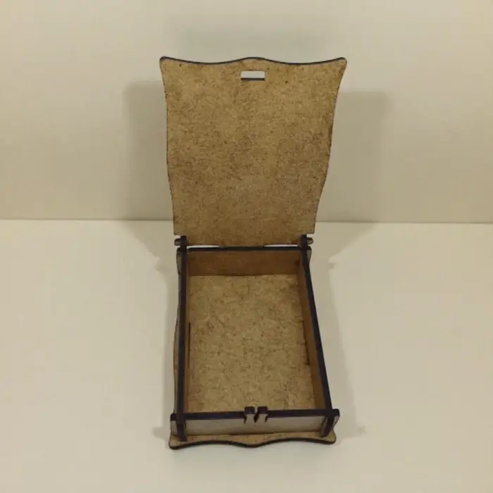 Açılır Kapaklı Ahşap MDF Organizer Kutu 85x65x25mm