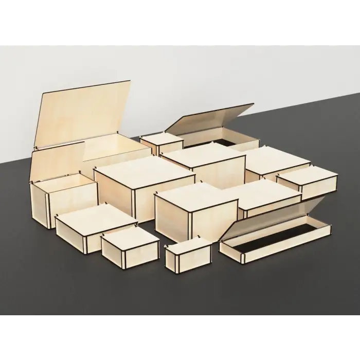 Açılır Kapaklı Ahşap MDF Organizer Kutusu 150x150x100mm