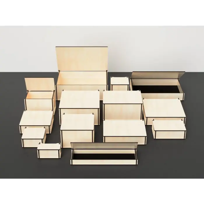Açılır Kapaklı Ahşap MDF Organizer Kutusu 150x150x100mm