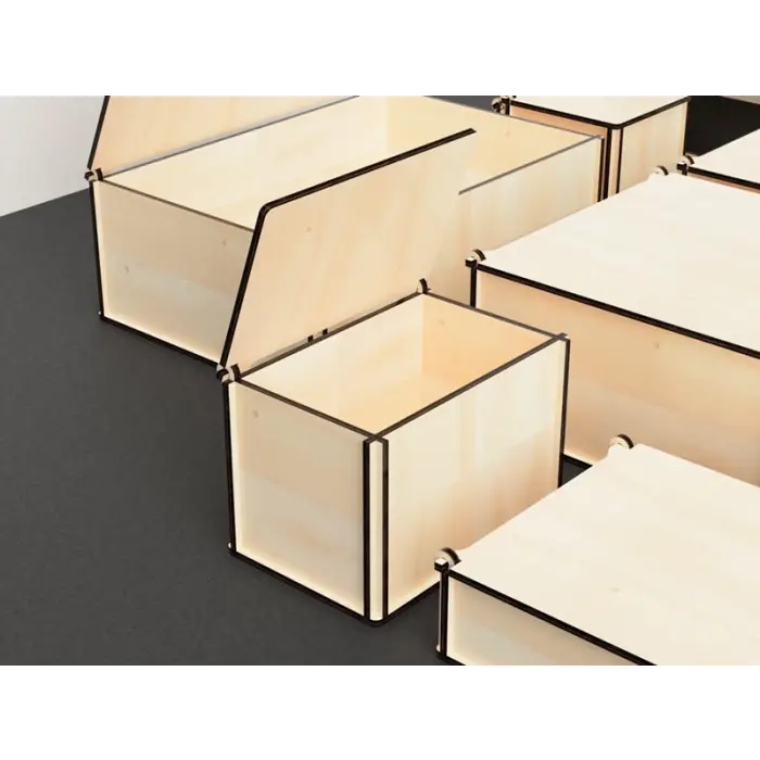 Açılır Kapaklı Ahşap MDF Organizer Kutusu 150x150x100mm