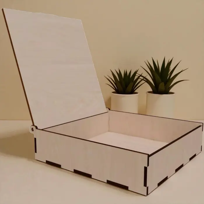 Açılır Kapaklı Mini Ahşap MDF Organizer Kutu (Ölçü Seçilebilir)