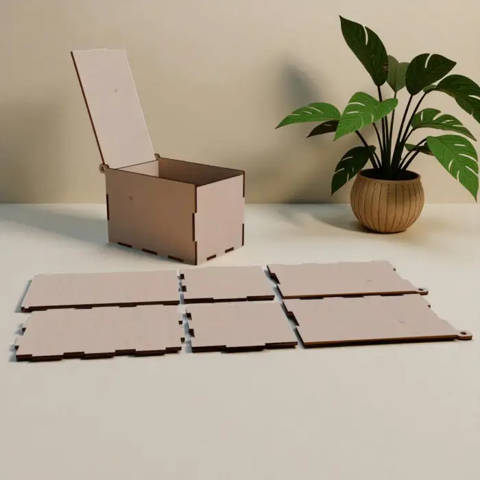 Açılır Kapaklı Mini Ahşap MDF Organizer Kutu (Ölçü Seçilebilir)