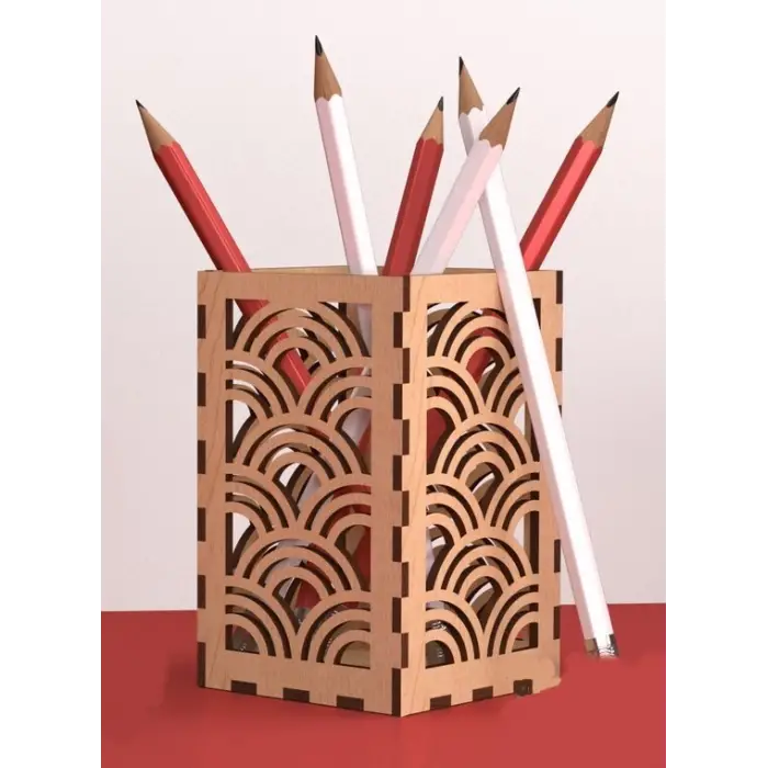 Ahşap Kalemlik Model 5