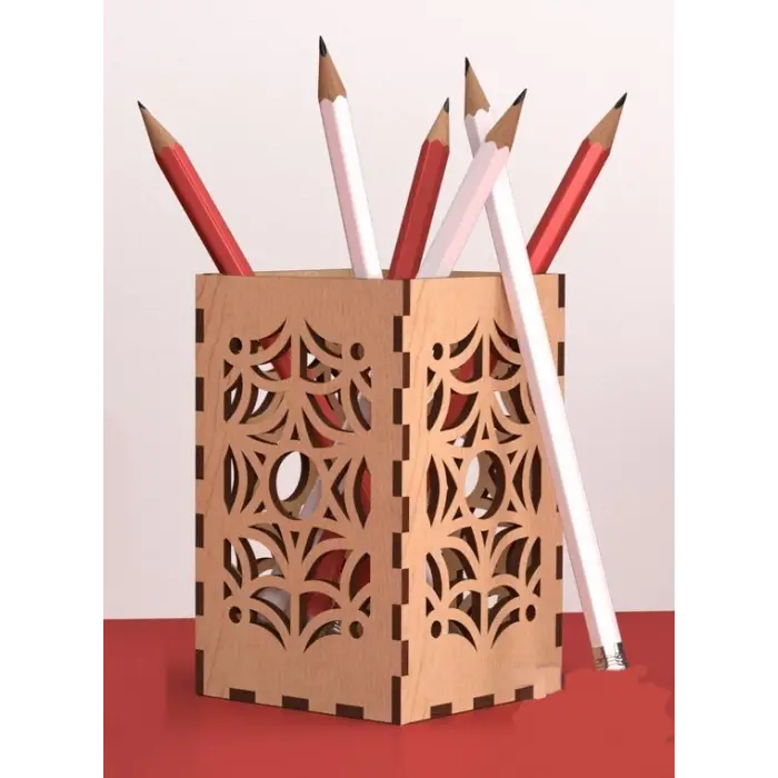Ahşap Kalemlik Model 6