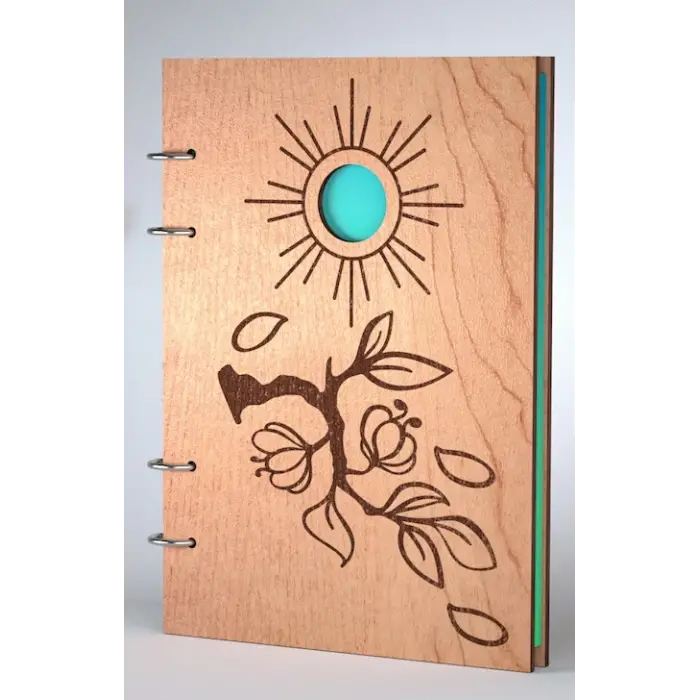 Ahşap Kitap Kapağı Model 4