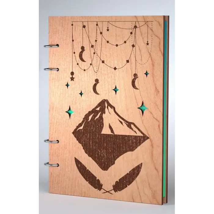 Ahşap Kitap Kapağı Model 9