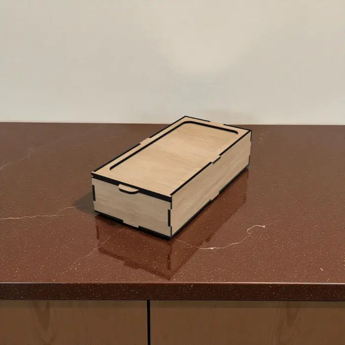 Ahşap Kutu Kayar Kapak 200x100x50mm