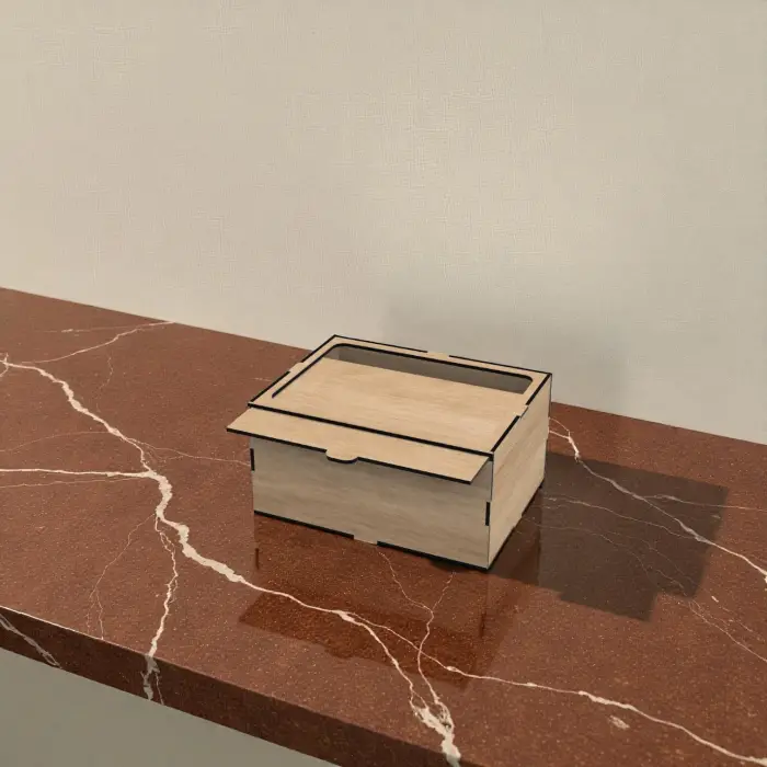 Ahşap Kutu Kayar Kapak 200x150x100mm