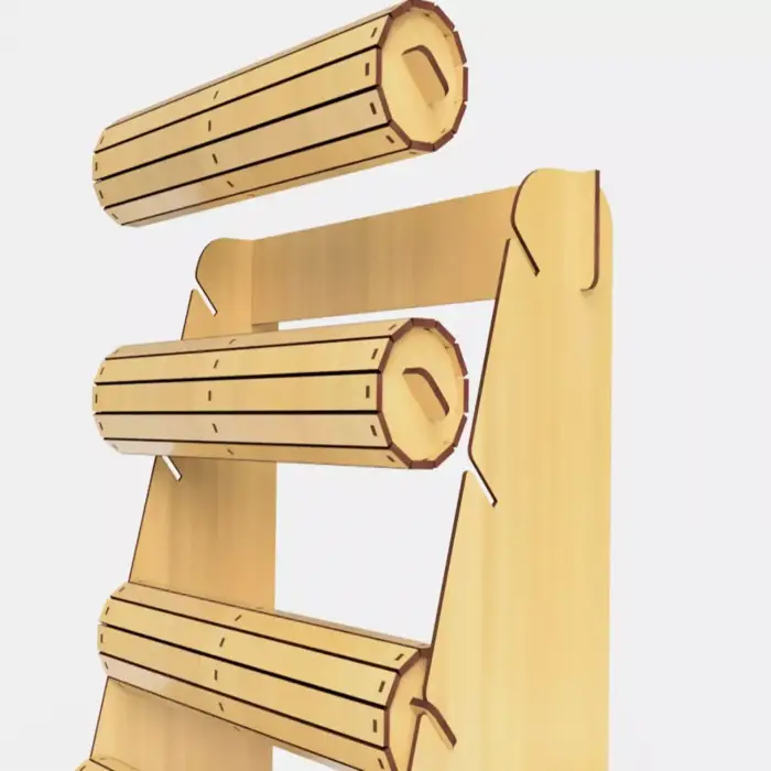 Ahşap MDF Bileklik ve Saat Dikey Teşhir Standı | 3 ve 5 Katlı Modeller