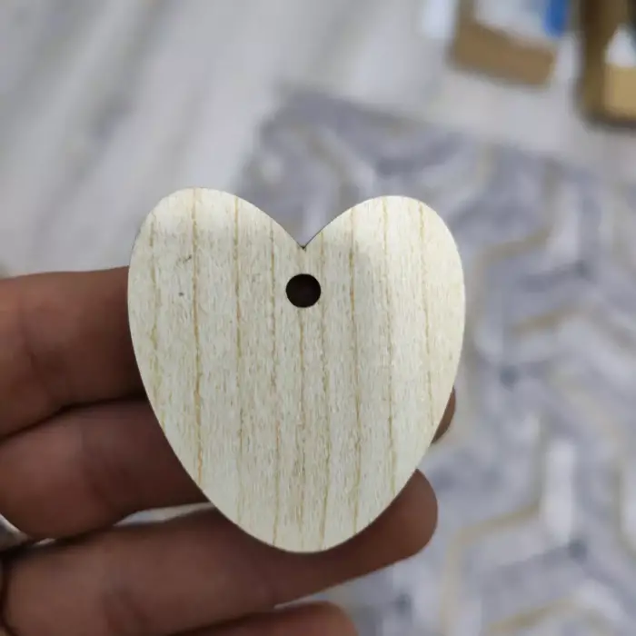 Ahşap MDF Klasik Kalp Anahtarlık Ölçü ve Renk Seçimli