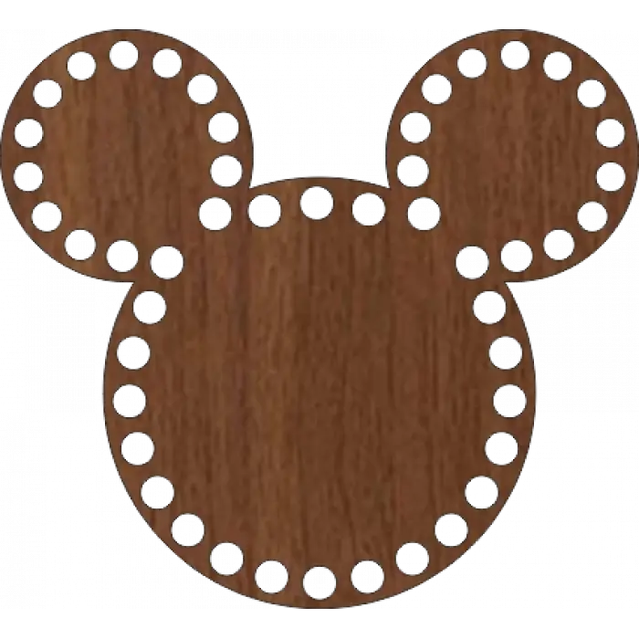 Ahşap MDF Sepet Tabanı Mickey 15x14 CM