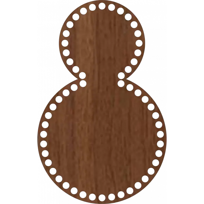 Ahşap MDF Sepet Tabanı Şekilli 15x24 CM