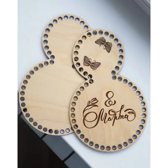 Ahşap MDF Sepet Tabanı Şekilli 15x24 CM