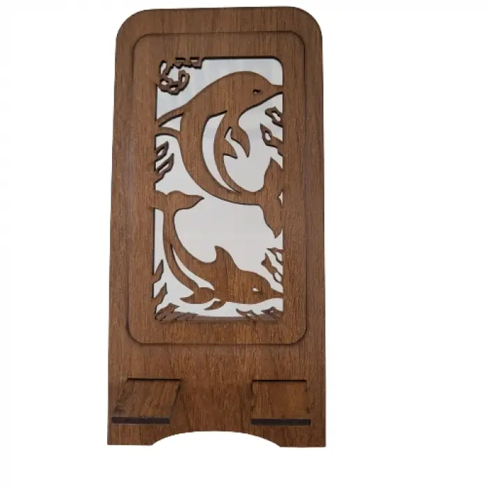 Ahşap MDF Telefon Standı - Yunus Figürlü Marin Seri (8.5x17.5 cm)