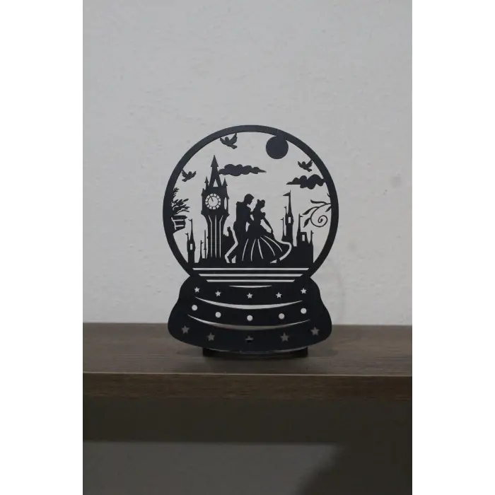 Ahşap Mumluk Romantik Temalı