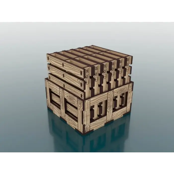 Ahşap Palet Modelli Bardak Altlığı 6 lı Set