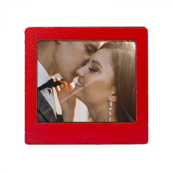 Ahşap Polaroid Mini Fotoğraf Çerçevesi - 9x9cm