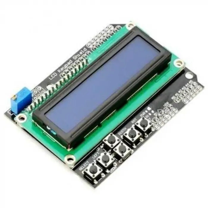 Arduino 16x2 LCD Keypad Shield (Mavi/Beyaz) – Uno ve Mega Uyumlu