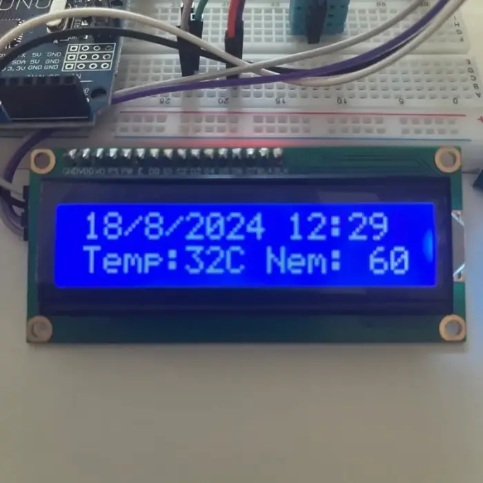 Arduino LCD Ekranlı Dijital Saat ve Hava İstasyonu Proje Seti (RTC & DHT11)