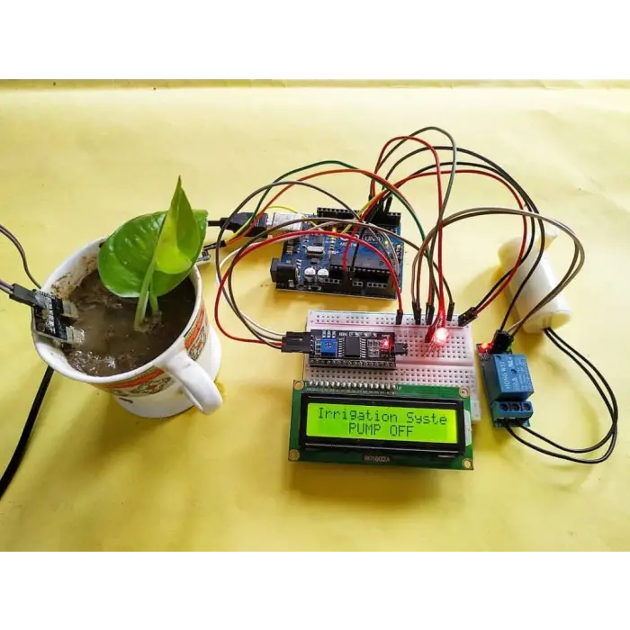 Arduino LCD Ekranlı Otomatik Bitki Sulama ve Akıllı Tarım Seti