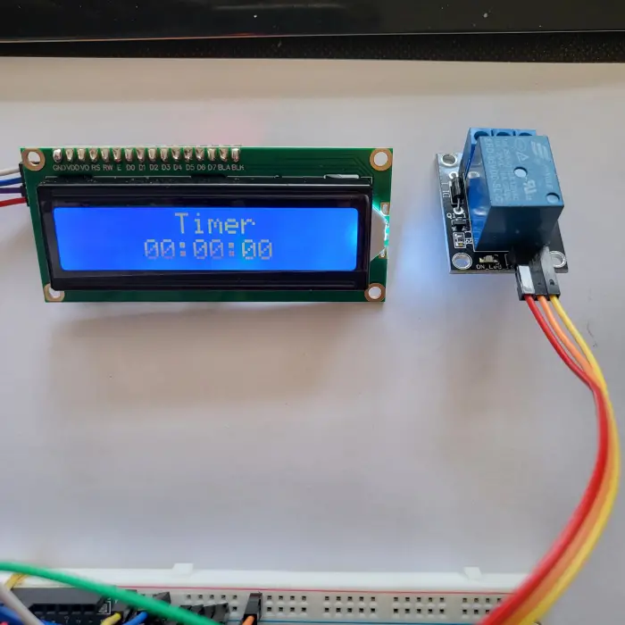 Arduino LCD Ekranlı Zaman Ayarlı Röle Kontrol Seti (Geri Sayım Sayacı)