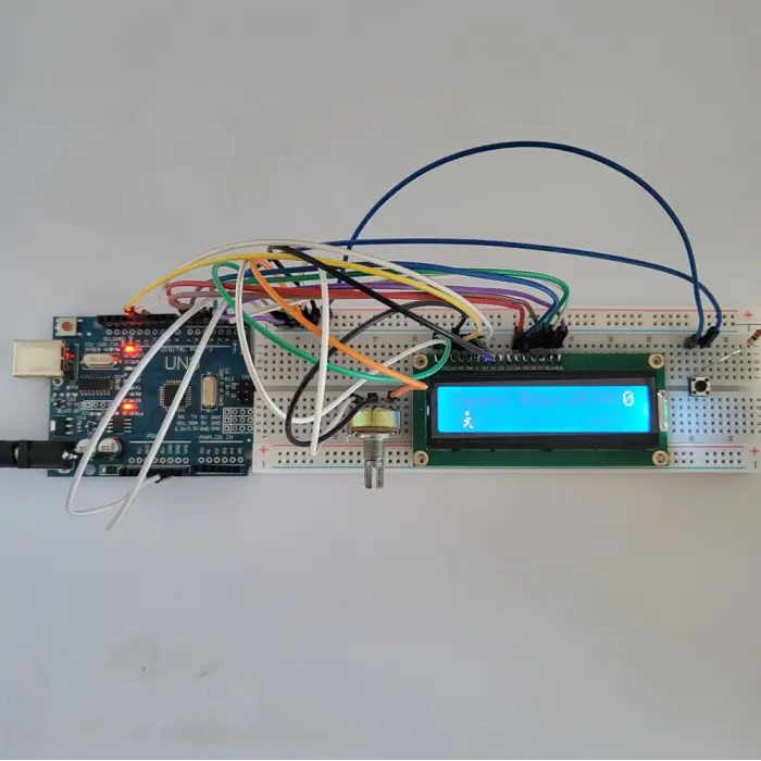 Arduino LCD Oyun Projesi - Engelden Kaçan Zıplayan Adam Seti - Kurulu ve Kodlu