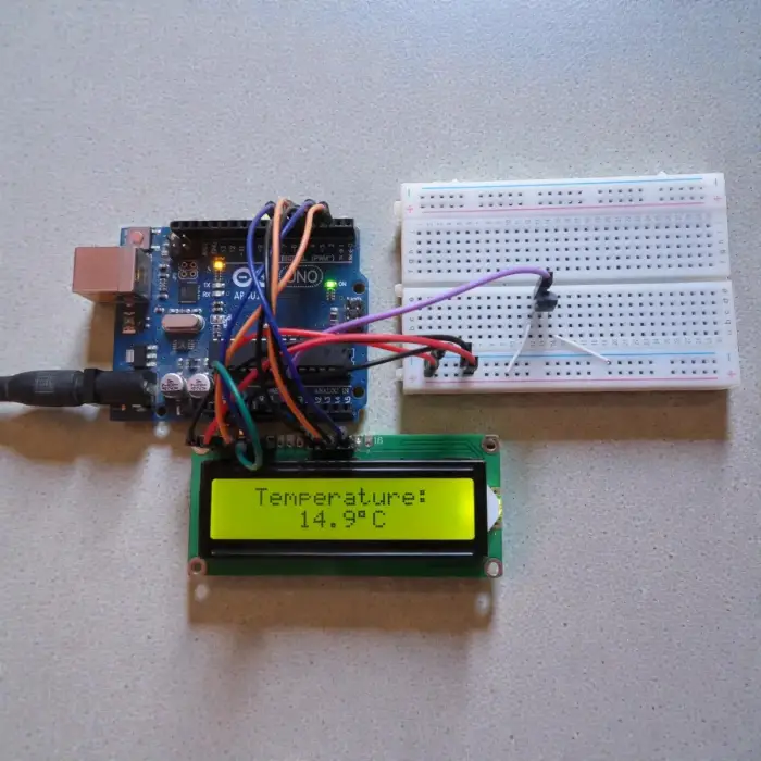 Arduino LM35 Hassas Sıcaklık Ölçüm Seti (16x2 LCD Ekranlı)