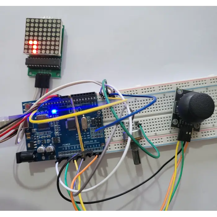 Arduino Max7219 LED Matris Yılan Oyunu Proje Seti (Joystick ve Hız Kontrollü)