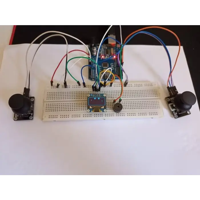 Arduino OLED Ekranlı 2 Kişilik Pong Oyunu Seti (Çift Joystick Kontrollü)