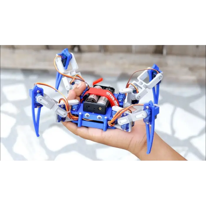 Arduino Örümcek Robot Gövde Kiti - 3D Baskı Plastik Set - Vida Seti Dahil