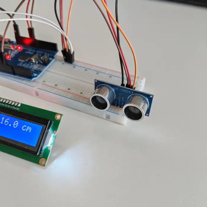 Arduino Ultrasonik LCD Mesafe Ölçer Projesi (0–150 cm)
