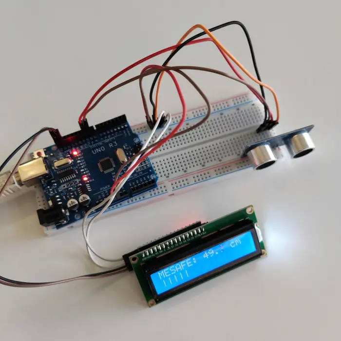 Arduino Ultrasonik LCD Mesafe Ölçer Projesi (0–150 cm)