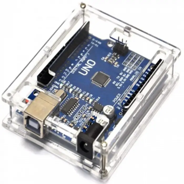 Arduino Uno R3 Pleksi Koruma Kutusu (Şeffaf Muhafaza – Demonte)
