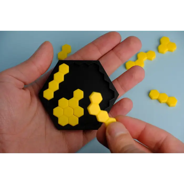 Arı Petek Bulmacası PLA Zeka Oyunu 3D Yazıcı Eğitim Puzzle
