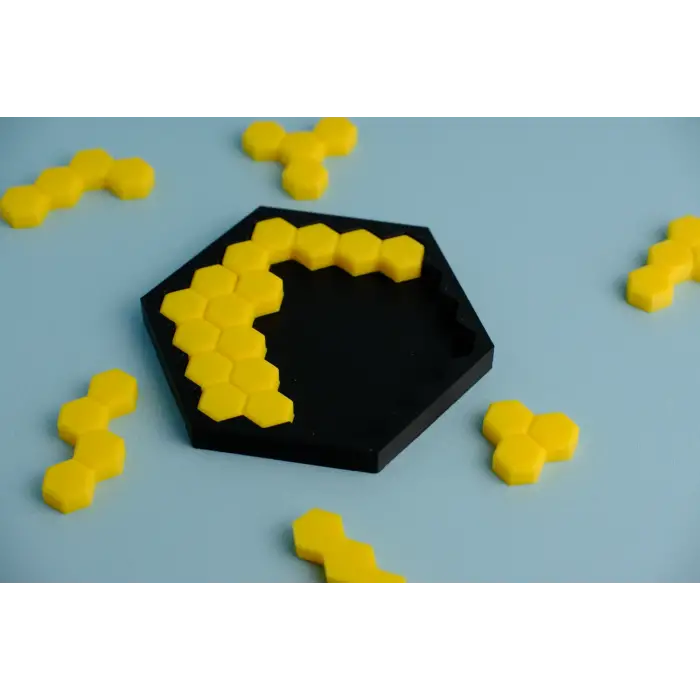Arı Petek Bulmacası PLA Zeka Oyunu 3D Yazıcı Eğitim Puzzle